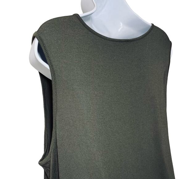 J. Jill Wearever Layering Tank Top Sleeveless Dark Olive Size Large Petite New - Picture 16 of 16